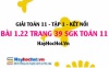 Bài 1.22 SGK Toán 11 tập 1 Kết nối tri thức